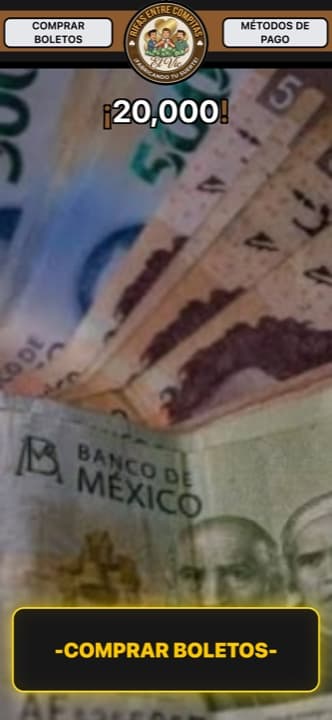 Página de rifa de rfsentrecompitaselvic hecha con Rifas MX
