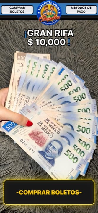 Página de rifa de rfsloscompadres hecha con Rifas MX