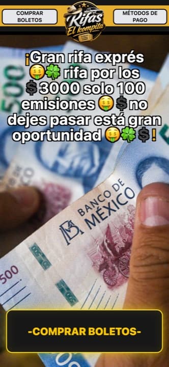 Página de rifa de rifaselkompita hecha con Rifas MX