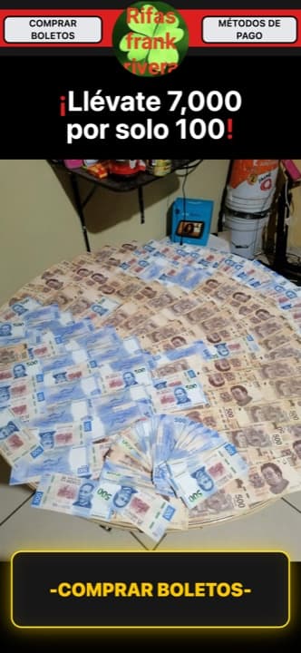 Página de rifa de rifasfrankhermosillo hecha con Rifas MX