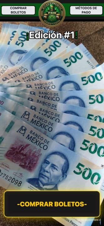 Página de rifa de rifaspxm hecha con Rifas MX