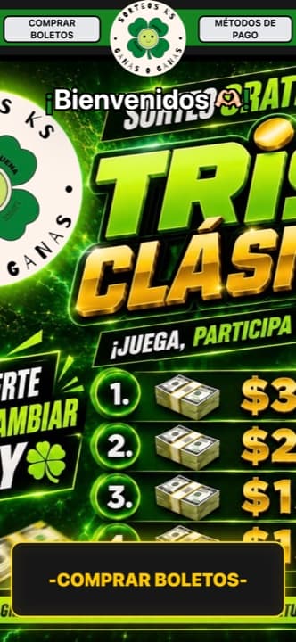 Página de rifa de sorteosks hecha con Rifas MX