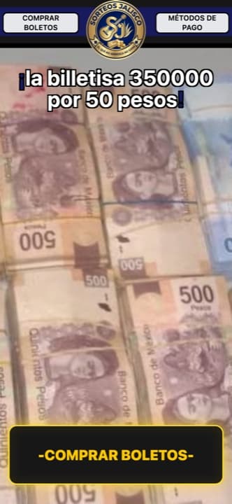 Página de rifa de srtsjalisco hecha con Rifas MX