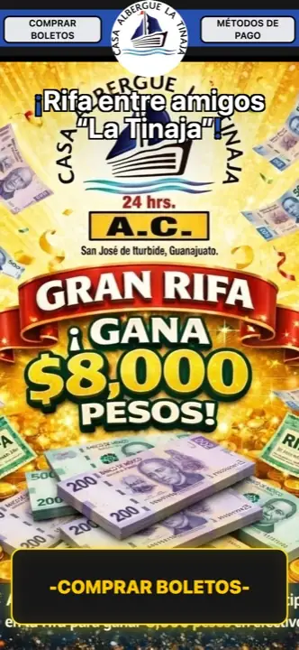 Página de rifa de rfslatinaja hecha con Rifas MX