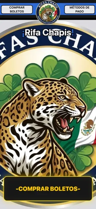 Página de rifa de rifaschapis hecha con Rifas MX