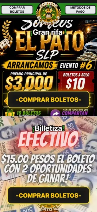 Página de rifa de srtselpato hecha con Rifas MX